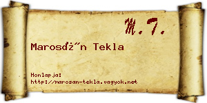 Marosán Tekla névjegykártya